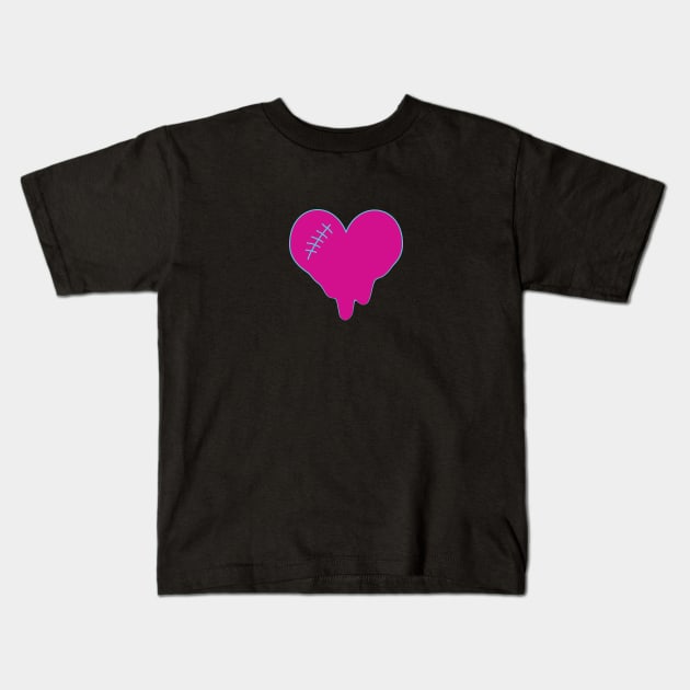 Heart Melt - Pink and Blue Kids T-Shirt by LAEC